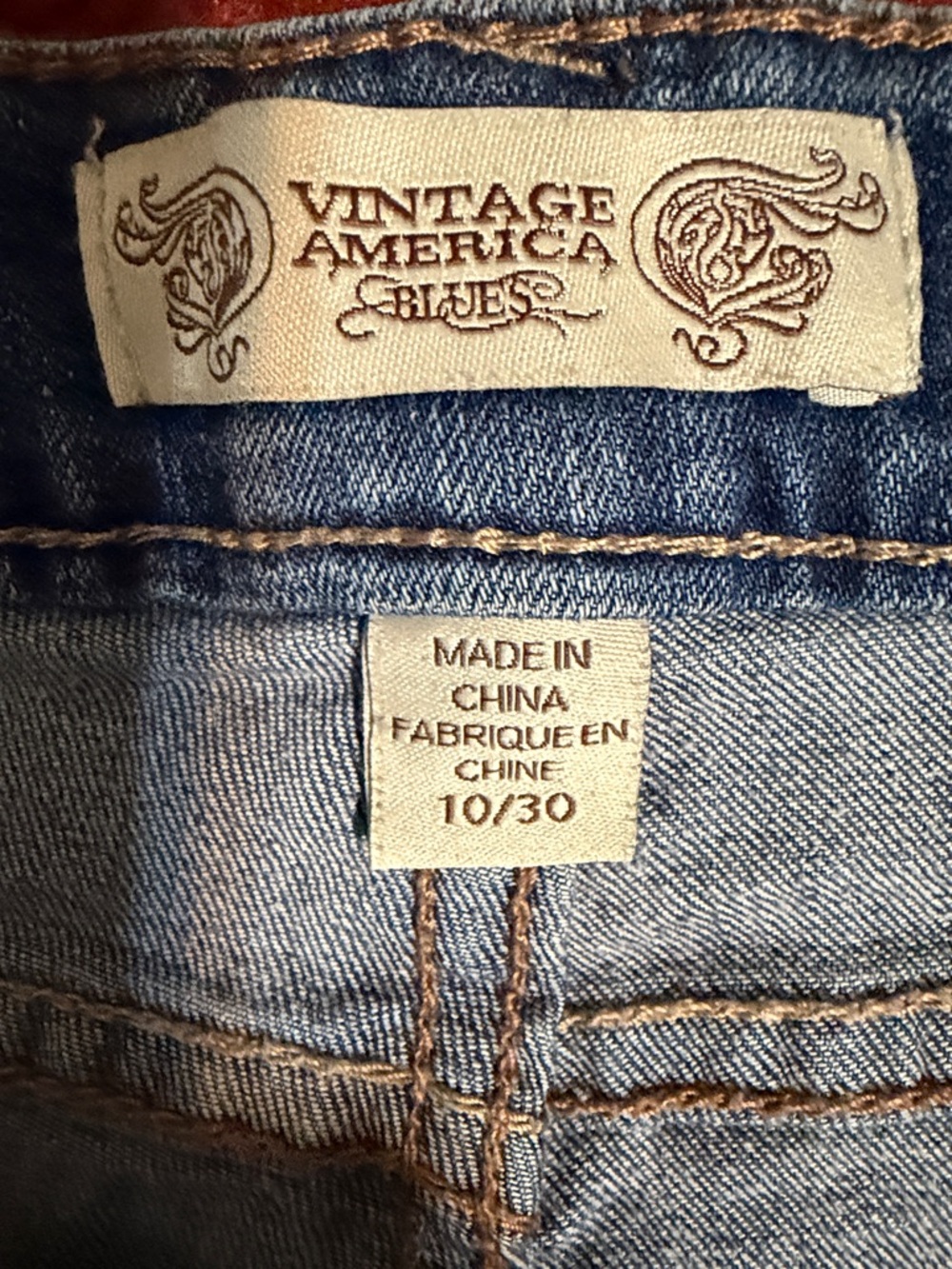 Vintage America Women's Bootcut Jeans in Blue Mid Wash - Picture 2 of 4